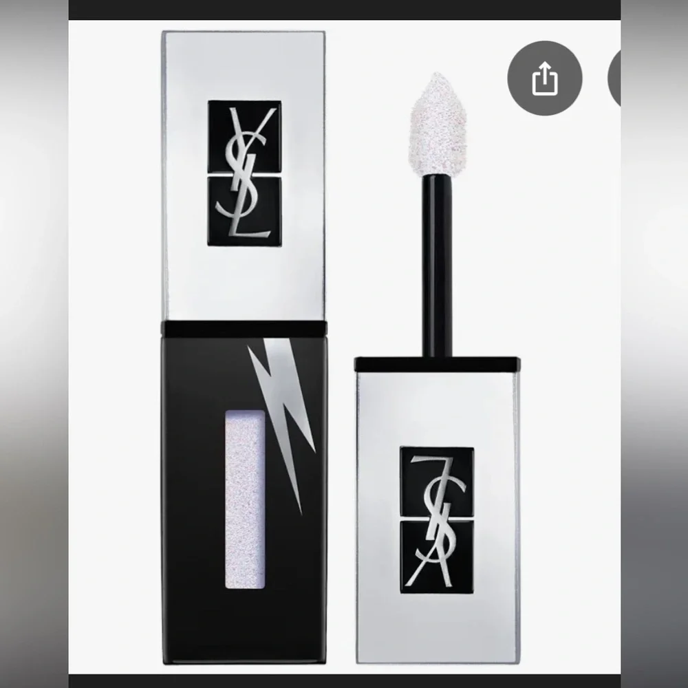 Rare duochrome YSL Holographics Lipstick Top Coat - Shade 507 White logo limited